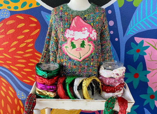 Tinsel Tweed Grinch Sweater