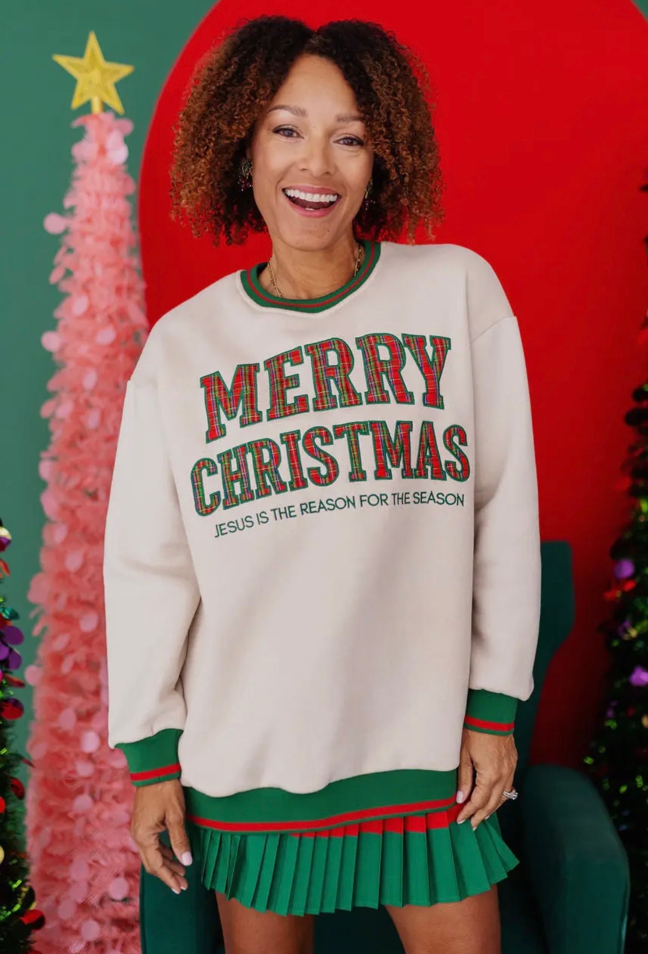 Merry Christmas Tartan Plaid
Tunic Sweatshirt