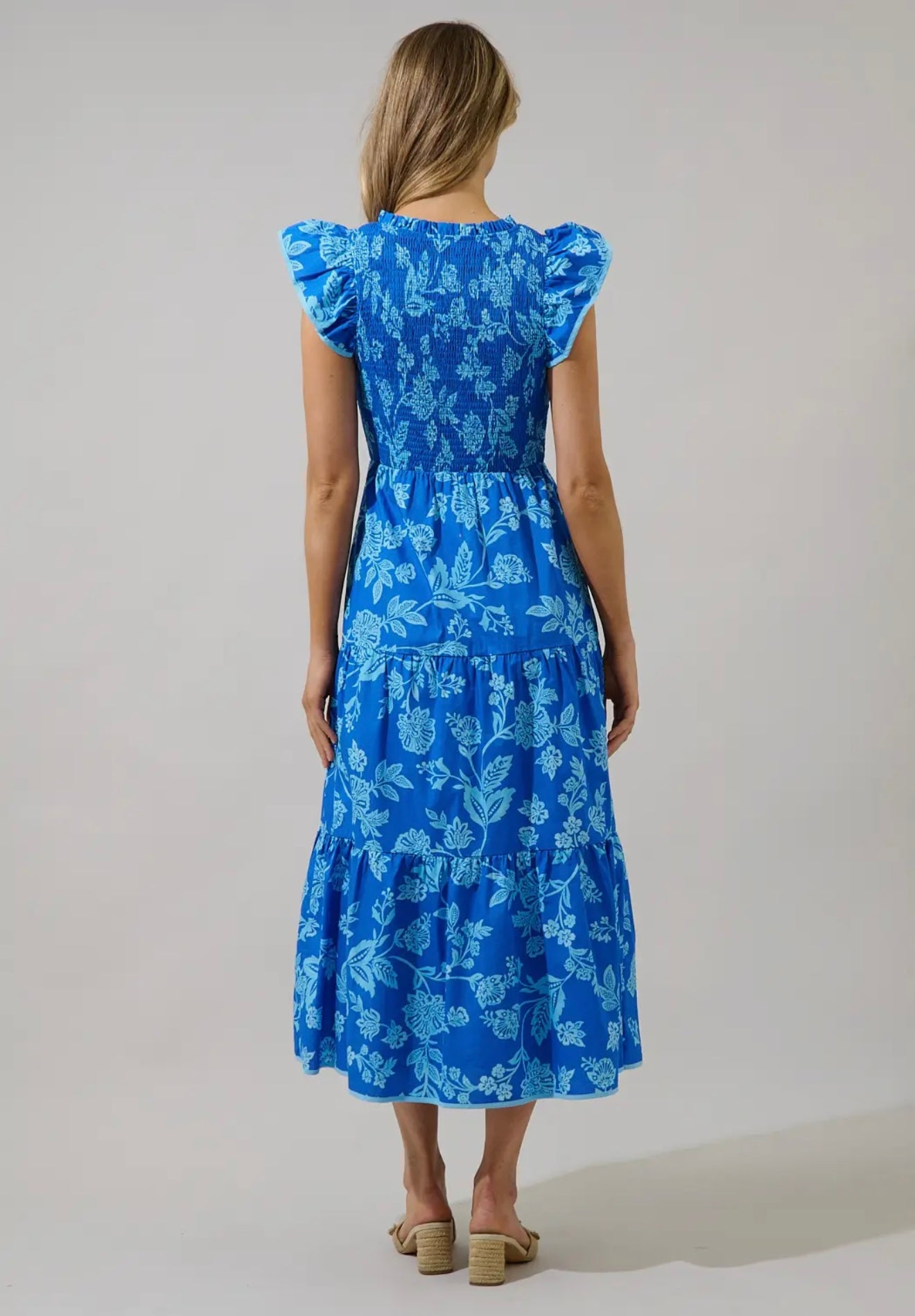 Sunfire Tiered Midi Dress Persa Floral