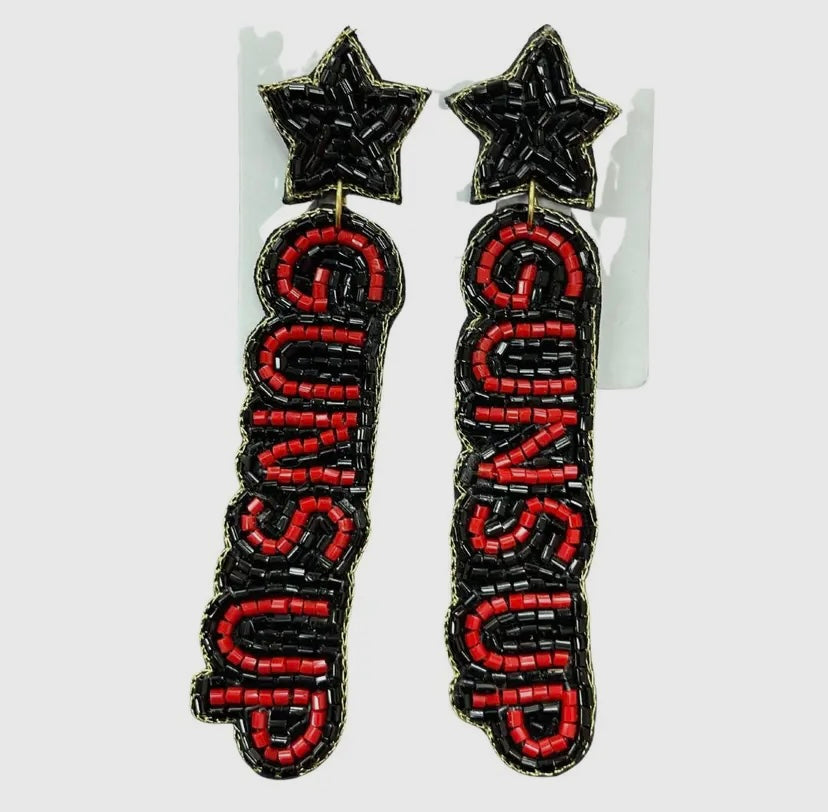 Guns Up Beaded Earrings