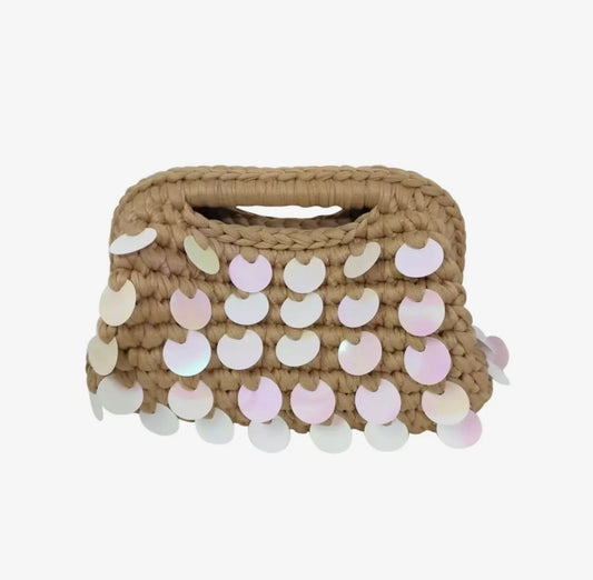 Tropez Woven Bag - Taupe