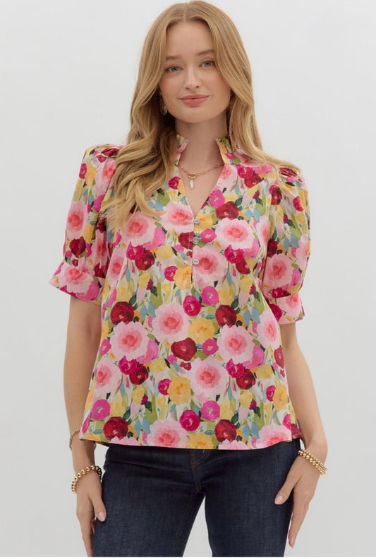 Monroe Floral Top