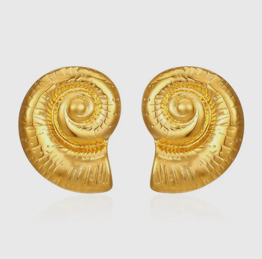 Gold Shell Earrings
