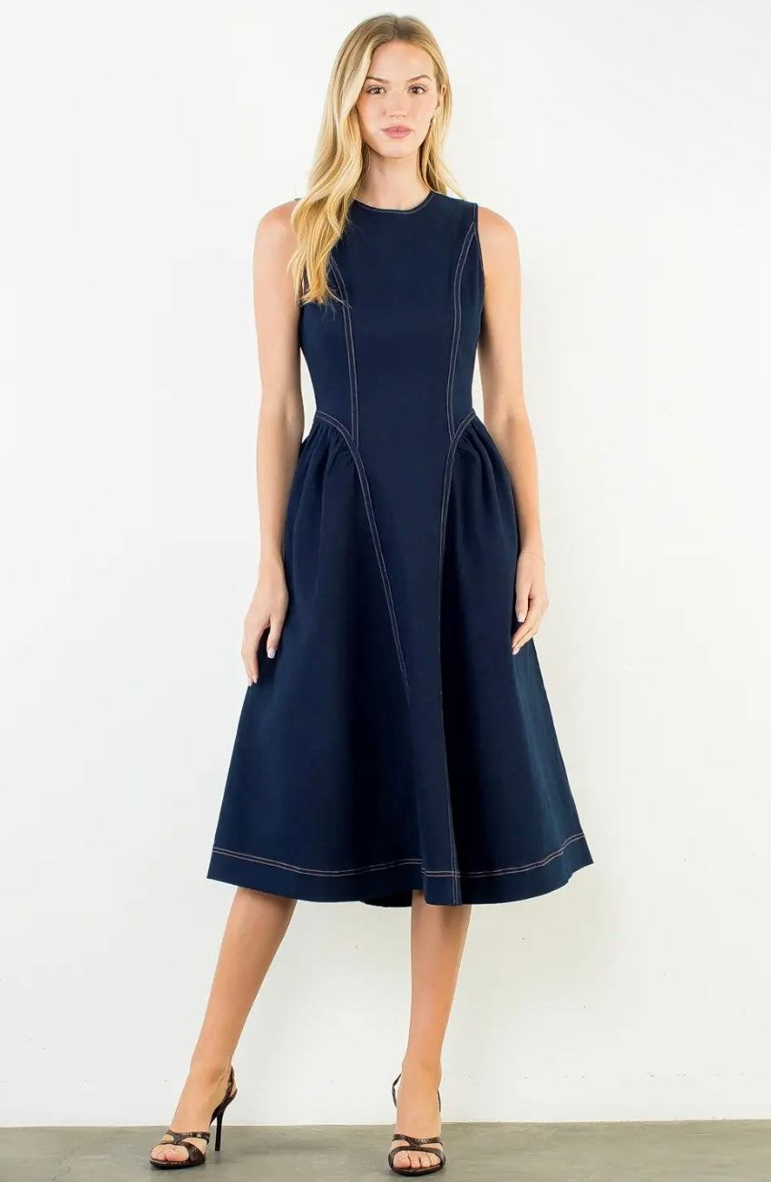 Lainey Denim Midi Dress
