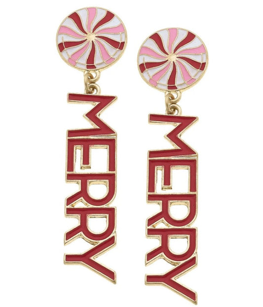 Peppermint Merry Earrings