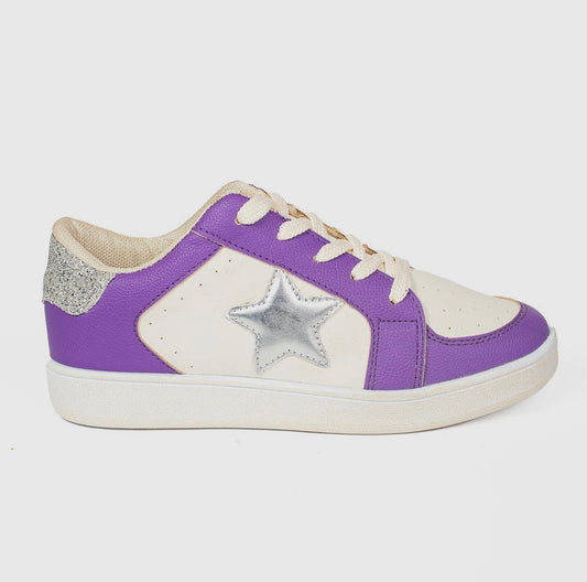 Purple Silver Star Sneaker