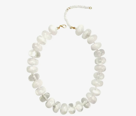 Bailey Chunky Beaded Necklace-Clear