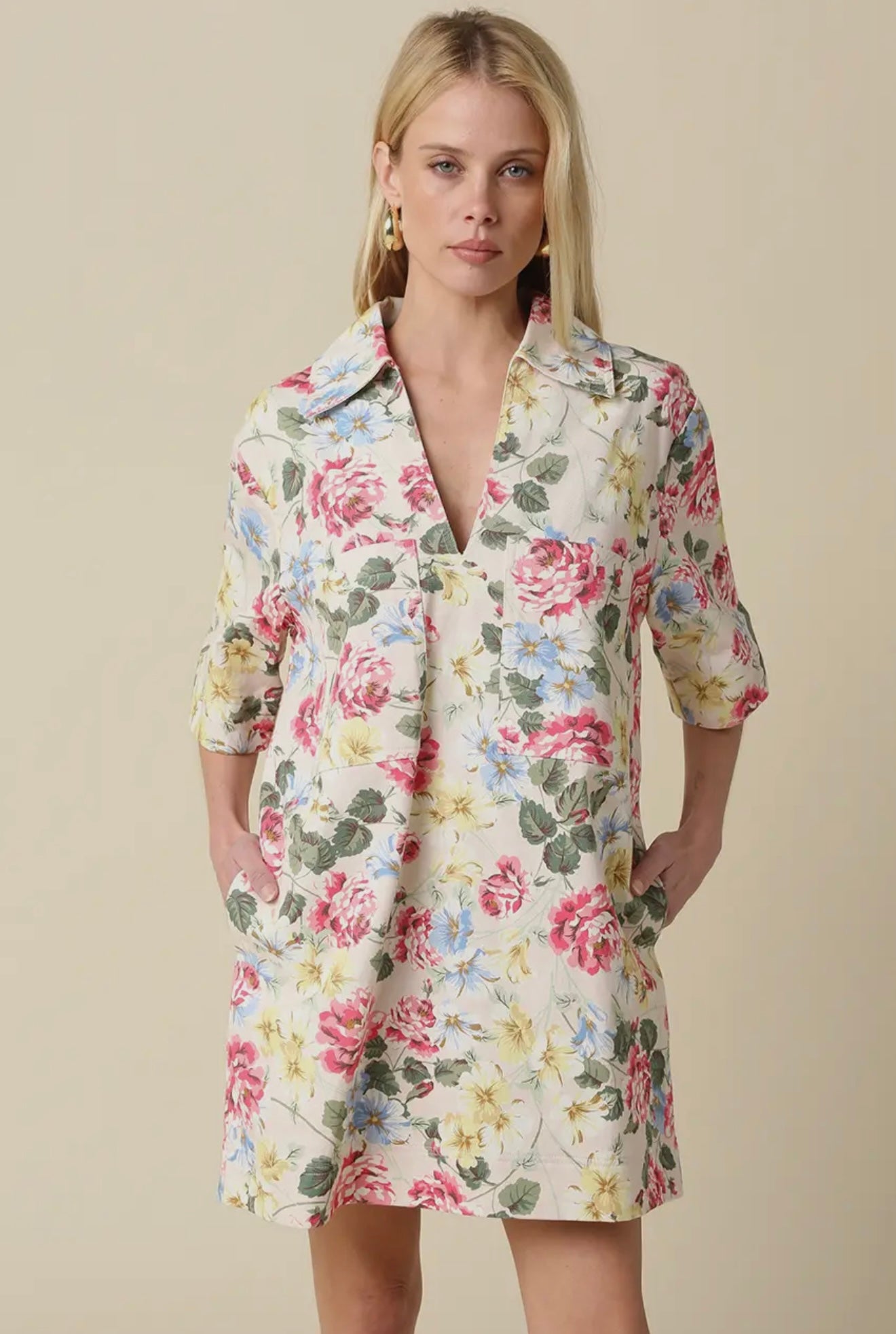 Lyla Floral Collard Dress