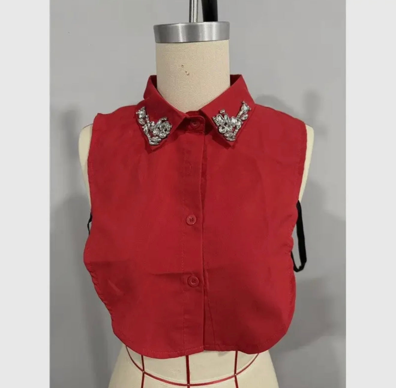 Rhinestone Dickie Collar