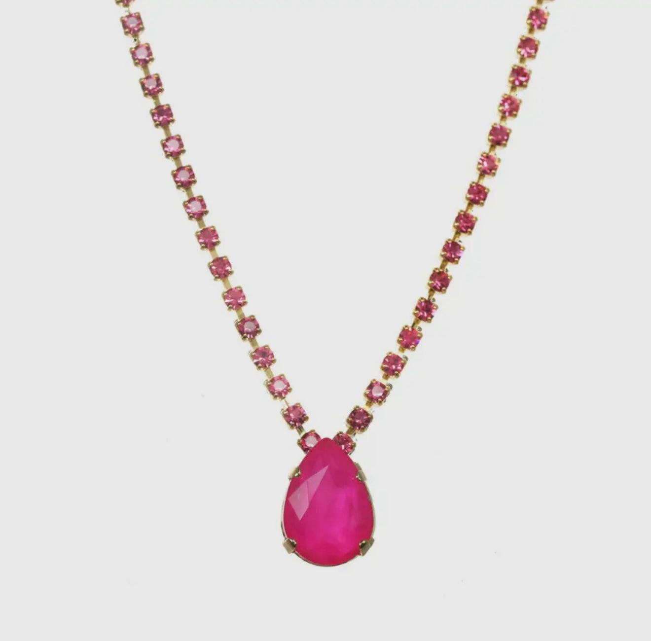 TOVA- Millie Necklace in Electric Pink