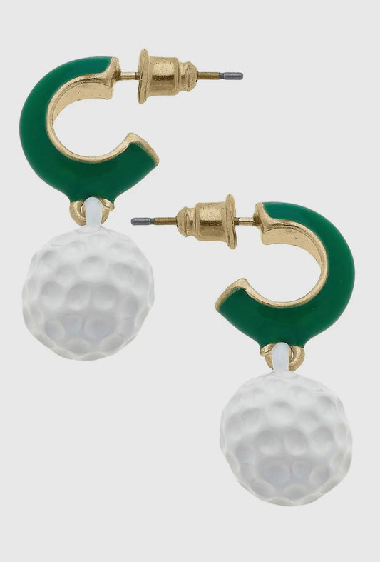 Blair Golf Ball Huggie Hoop Earrings