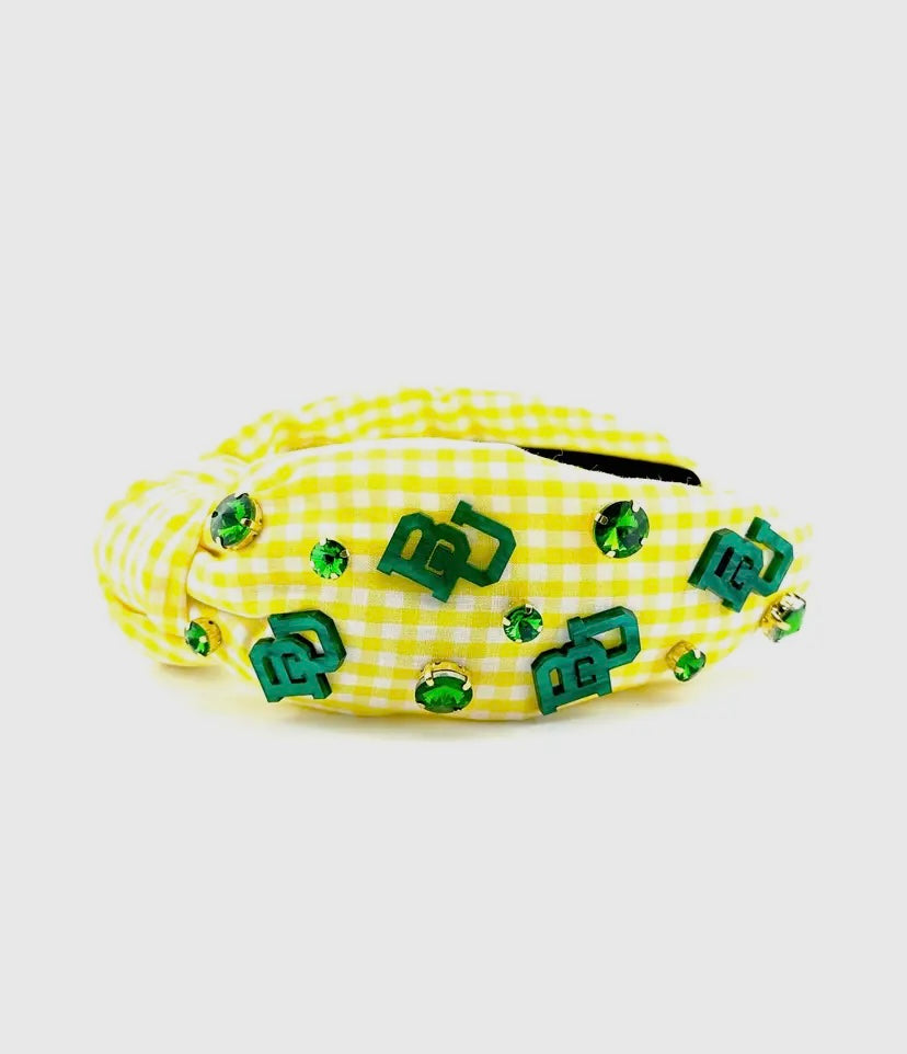 Baylor Bears Gingham Headband