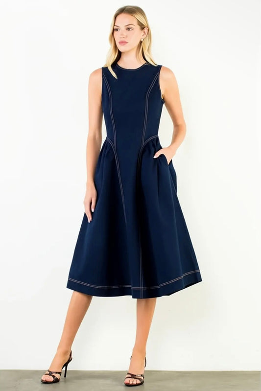 Lainey Denim Midi Dress