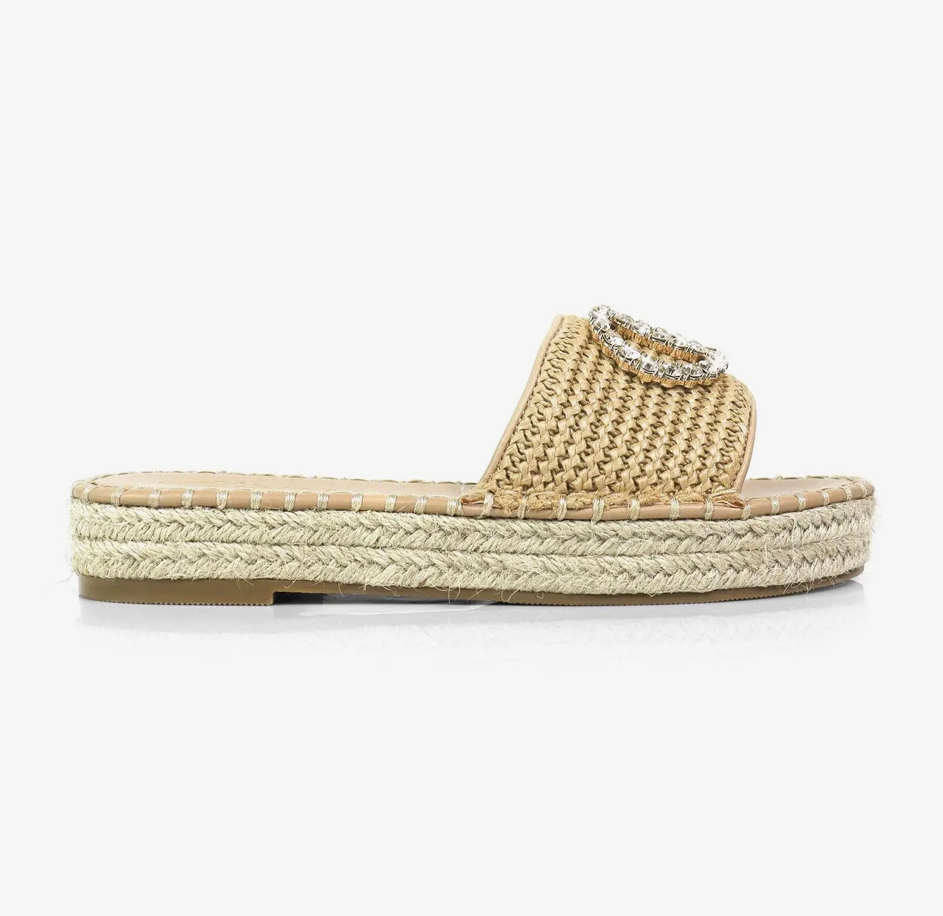 CHANELLE Rhinestone Espadrille Low
Platform