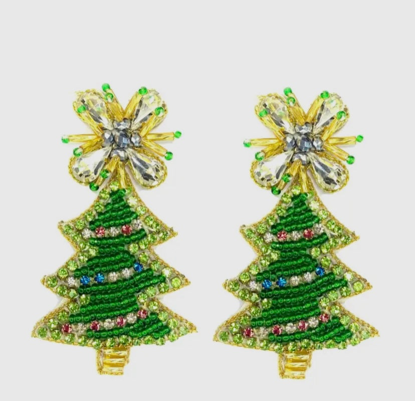 Sparkle Christmas Tree Earrings