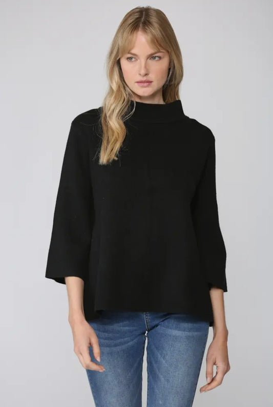 Black Mock Neck Sweater