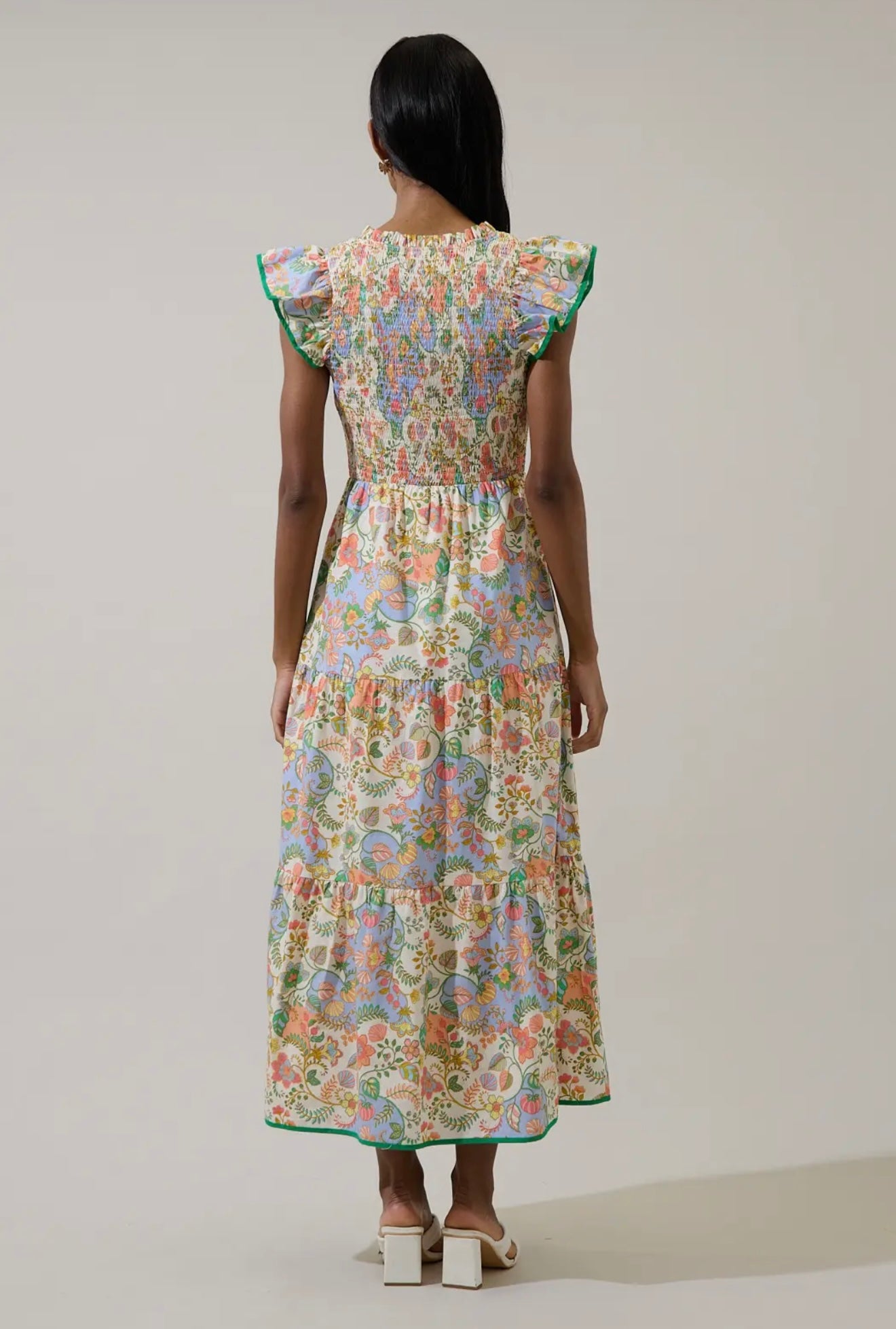 Sunfire Tiered Midi Dress Zamara Floral