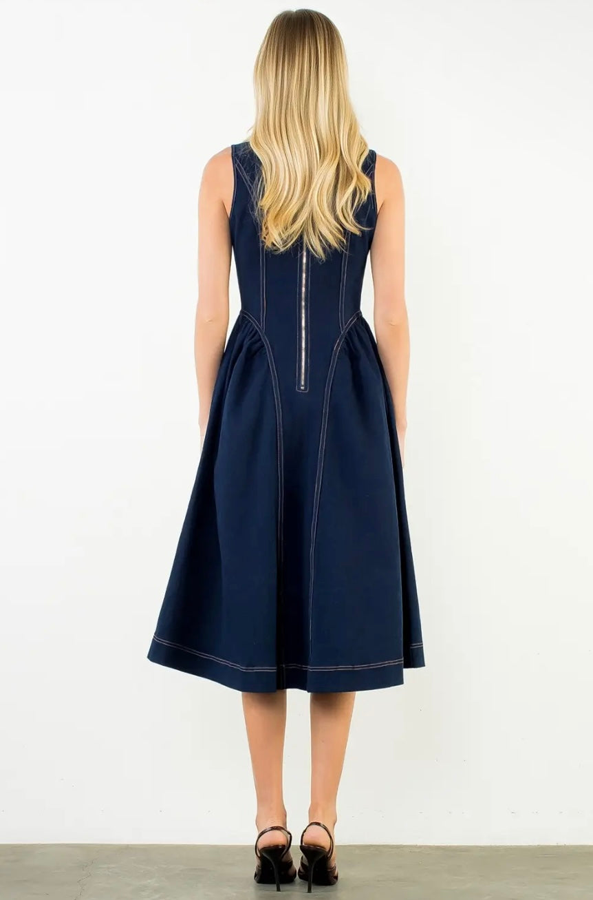 Lainey Denim Midi Dress