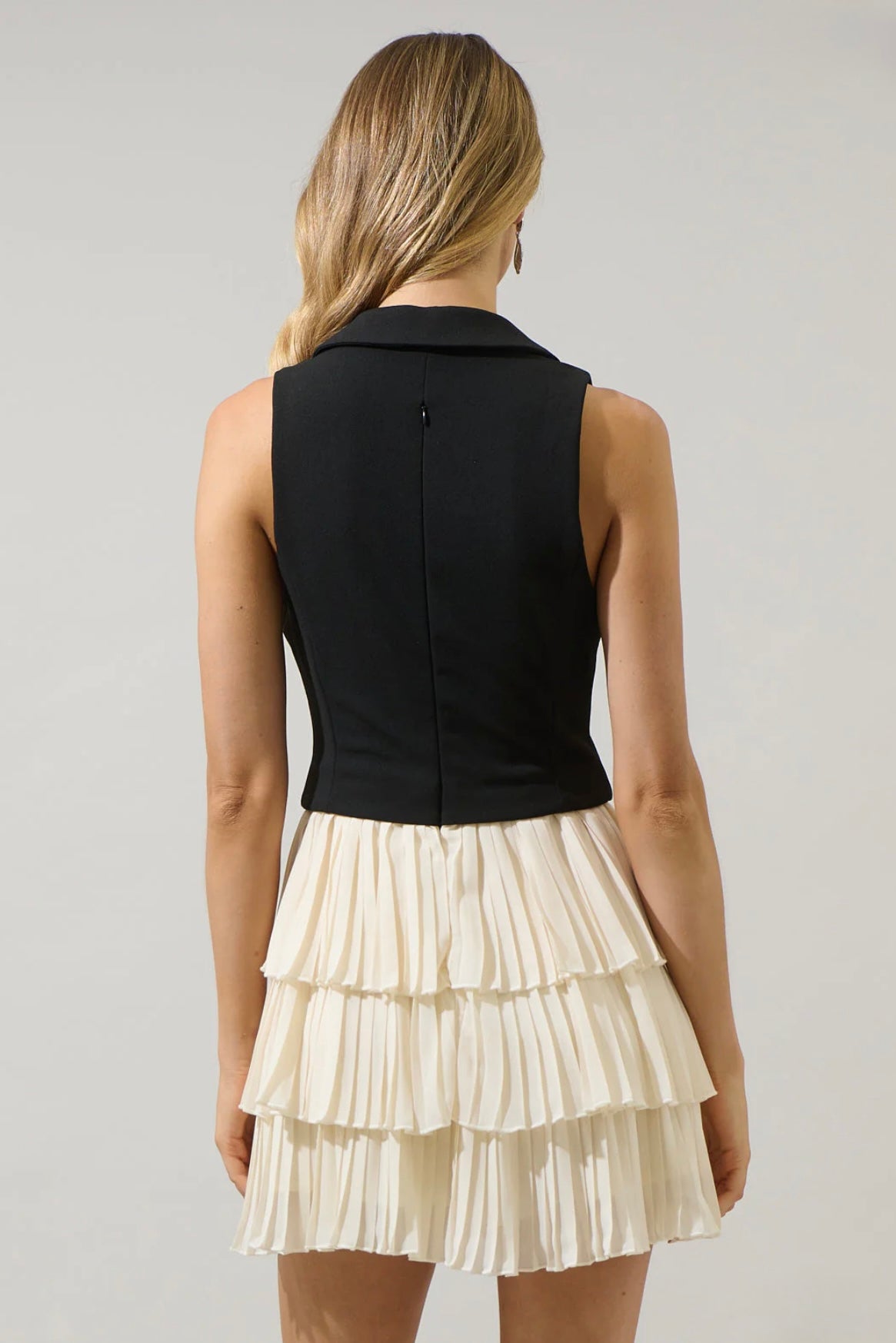Fadia Atmore Vest Ruffle Mini Dress