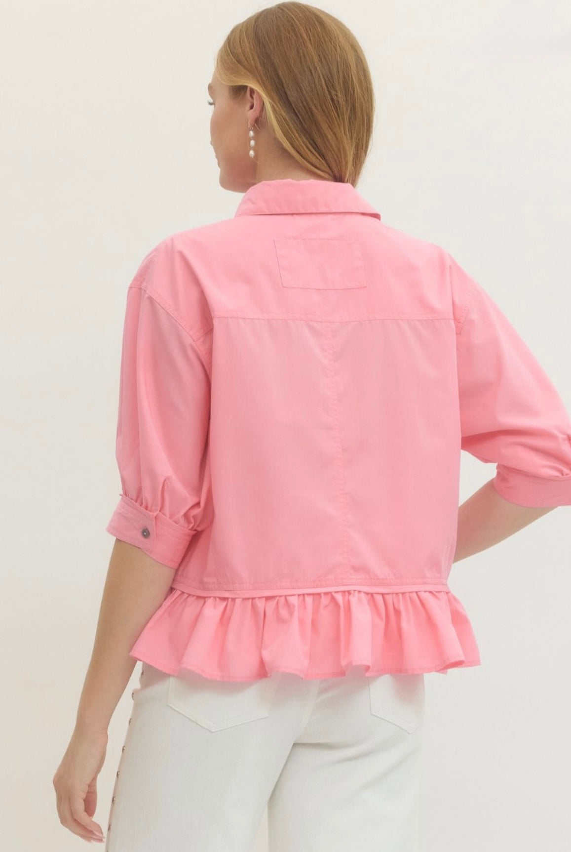Pink Ruffle Top