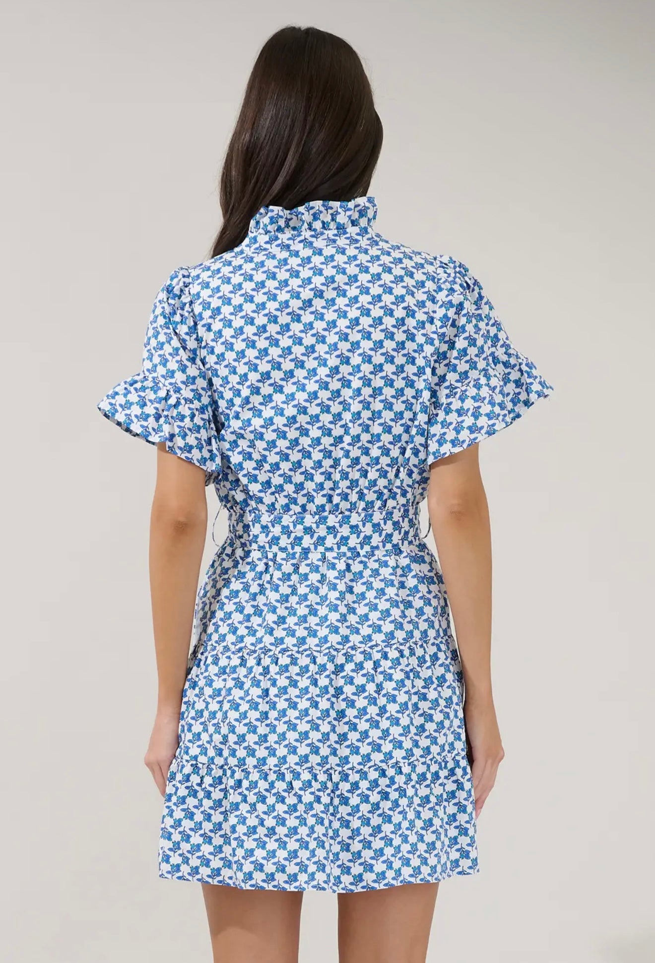 Cottonwood Ruffle Button Down Mini
Dress Floral