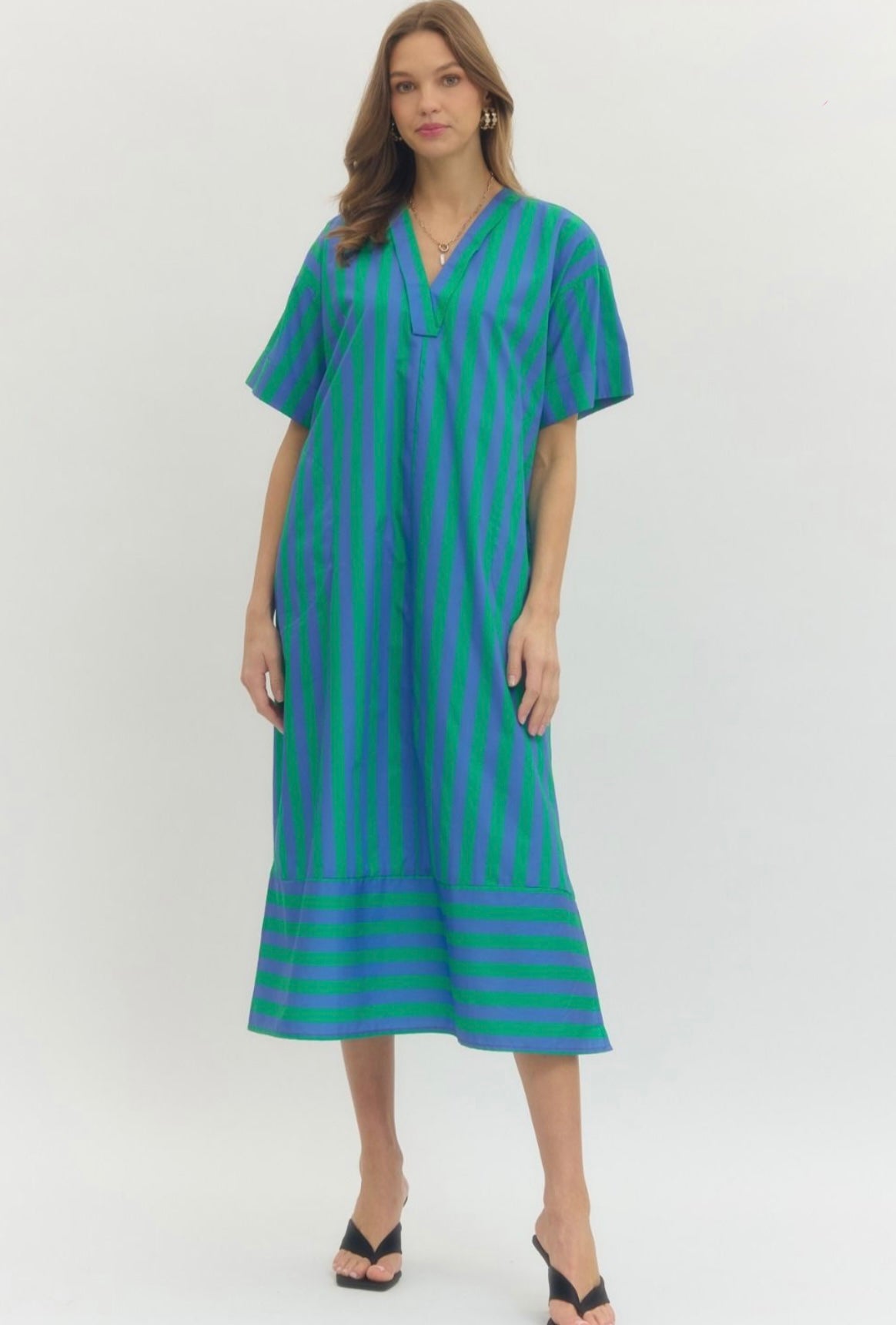 Addison Maxi Dress- Blue Green