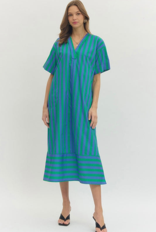 Addison Maxi Dress- Blue Green