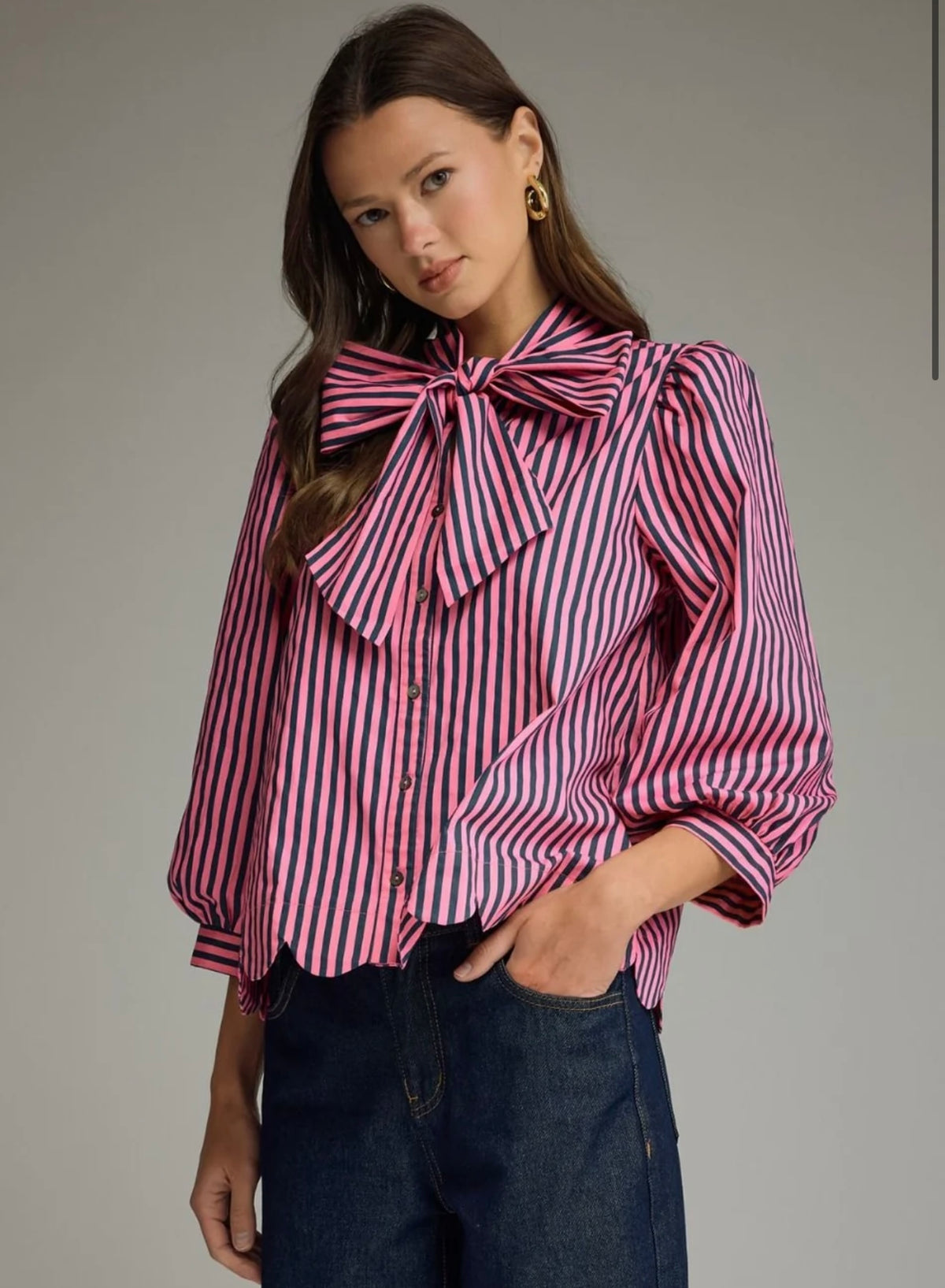 Zara Tie Neck Blouse
