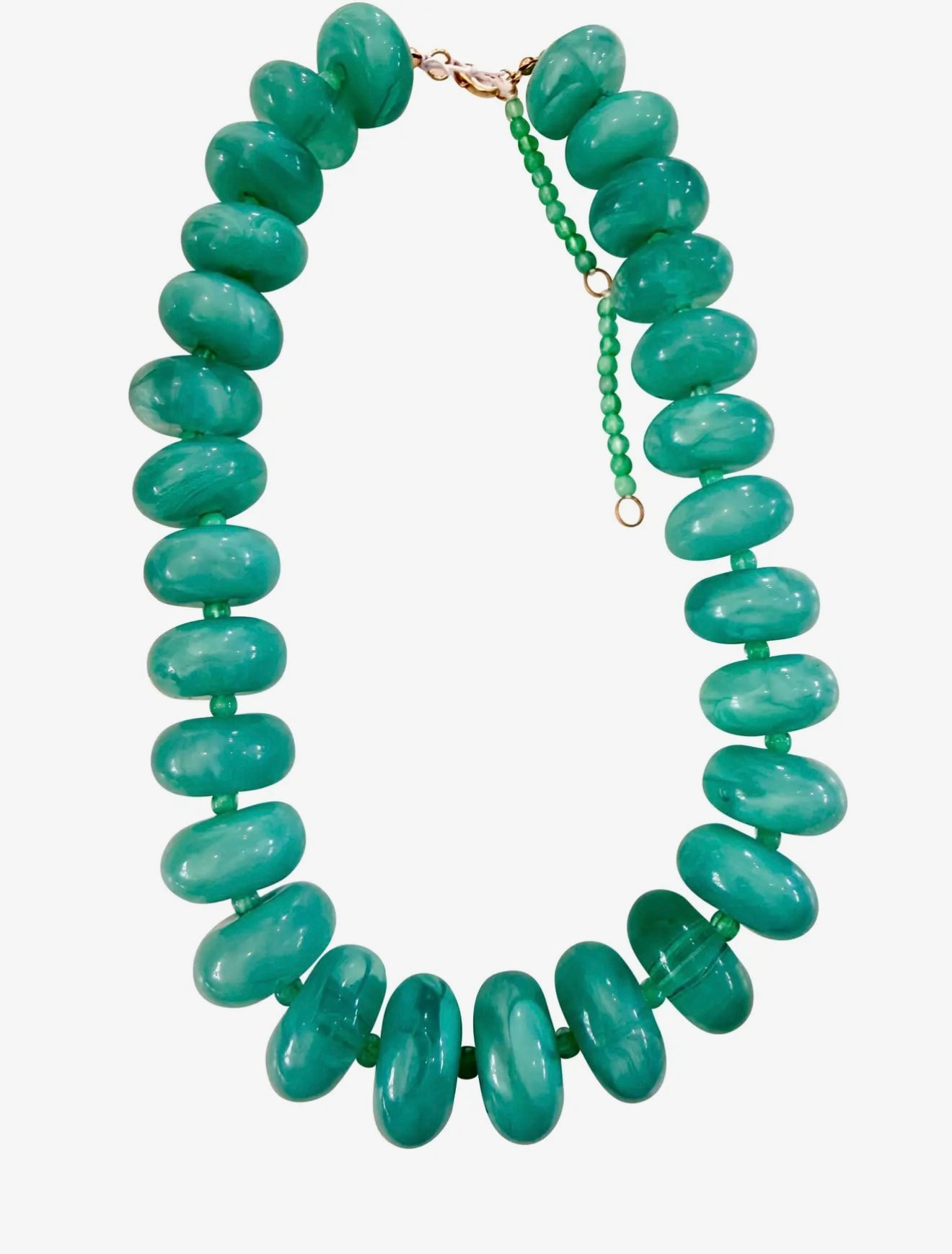Bailey Chunky Beaded Necklace- Turquoise