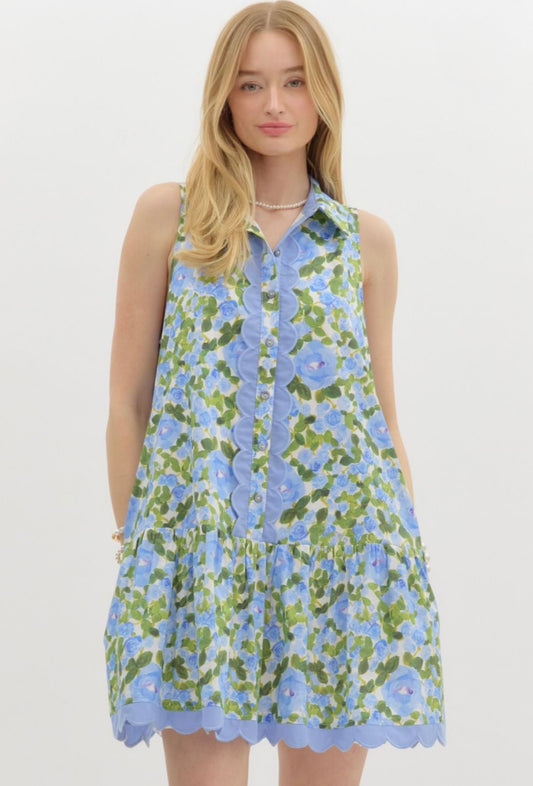 Hannah Dress-Blue