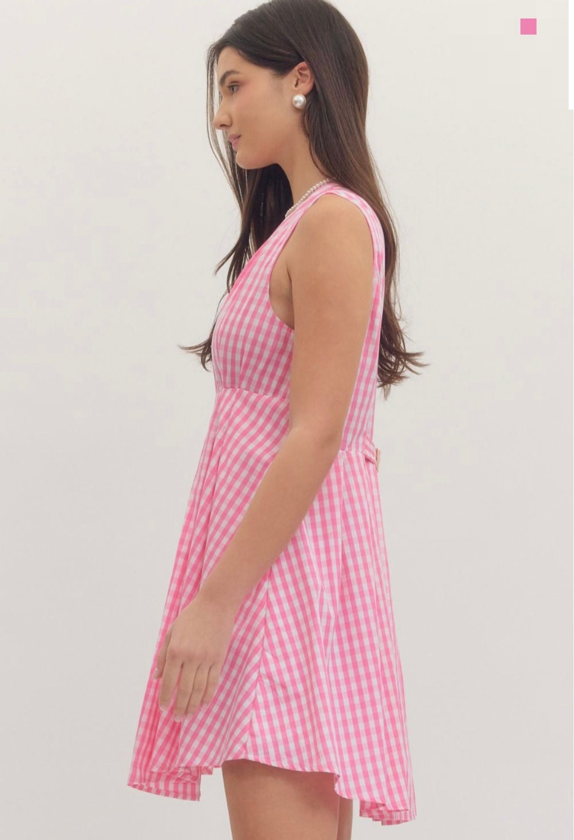 Patricia Gingham Dress- Pink