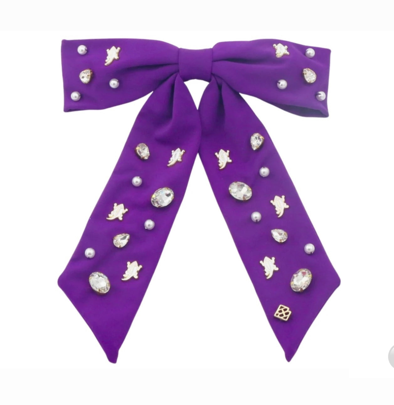 Purple TCU Bow