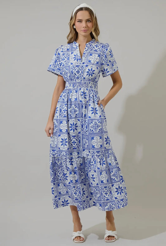 Arbor Floral Belraj Poplin Maxi Dress