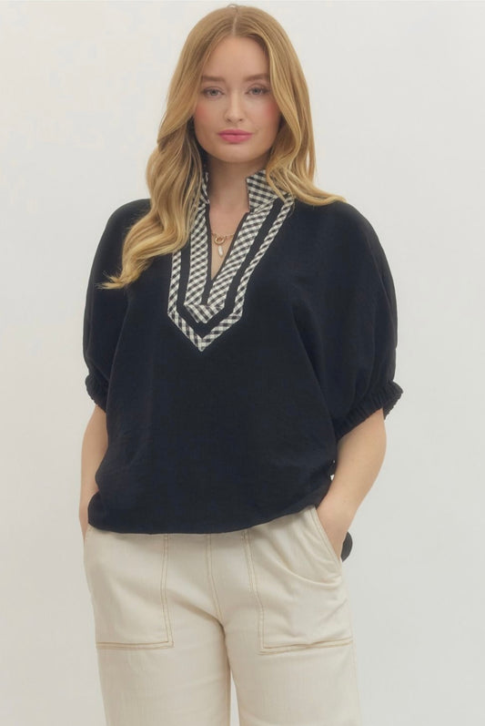 Esther Gingham Top