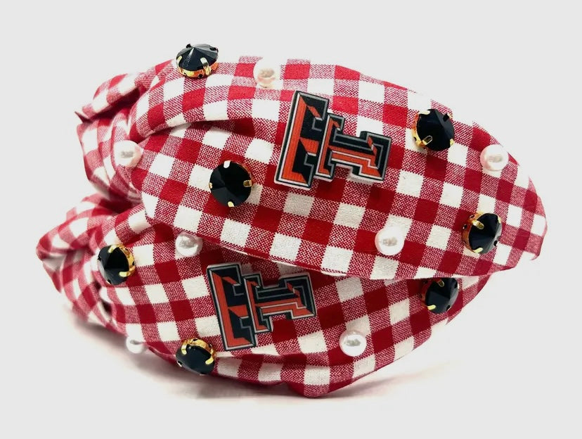 Texas Tech Gingham Headband