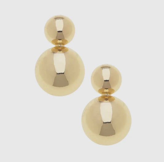 Campbell Statement Stud Earrings in
Shiny Gold