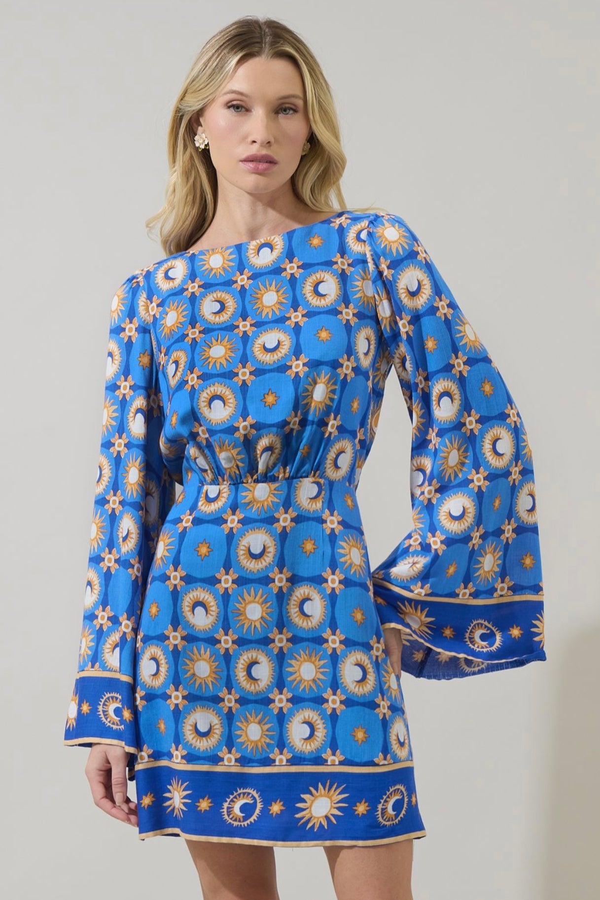 Moonshine Tovary Bell Sleeve Mini Dress
