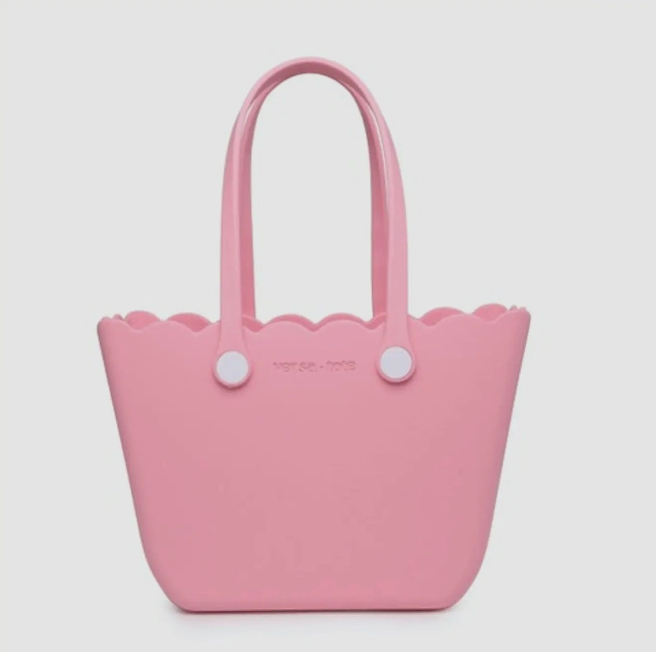 Scalloped Versa Tote- Bubble Gum