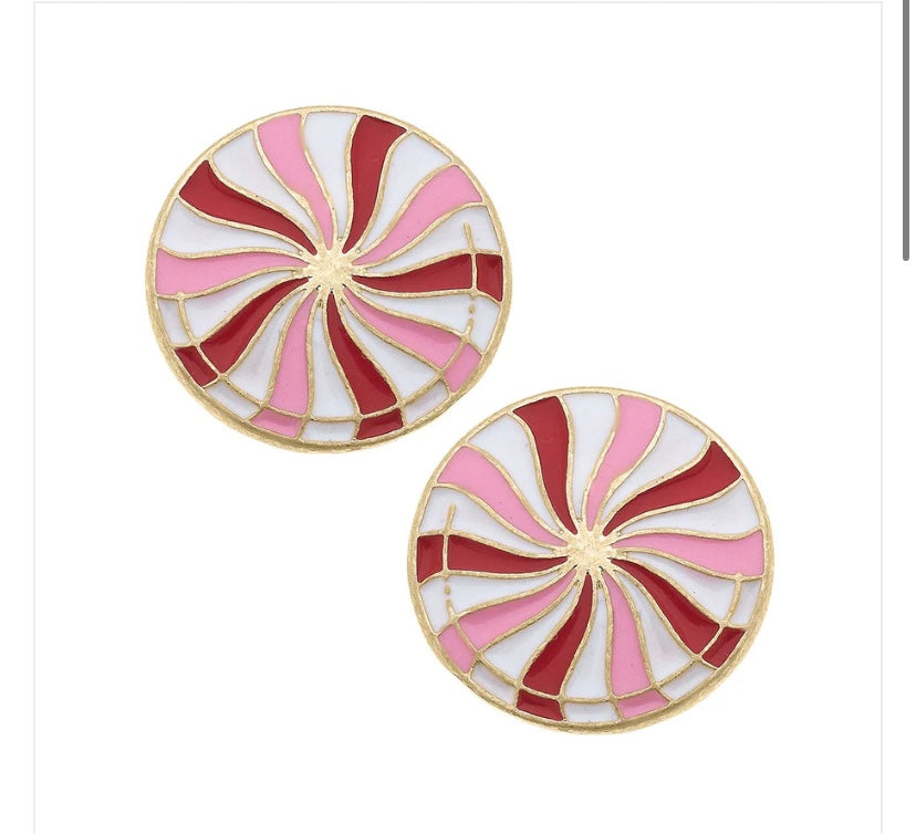 Peppermint Stud Earrings