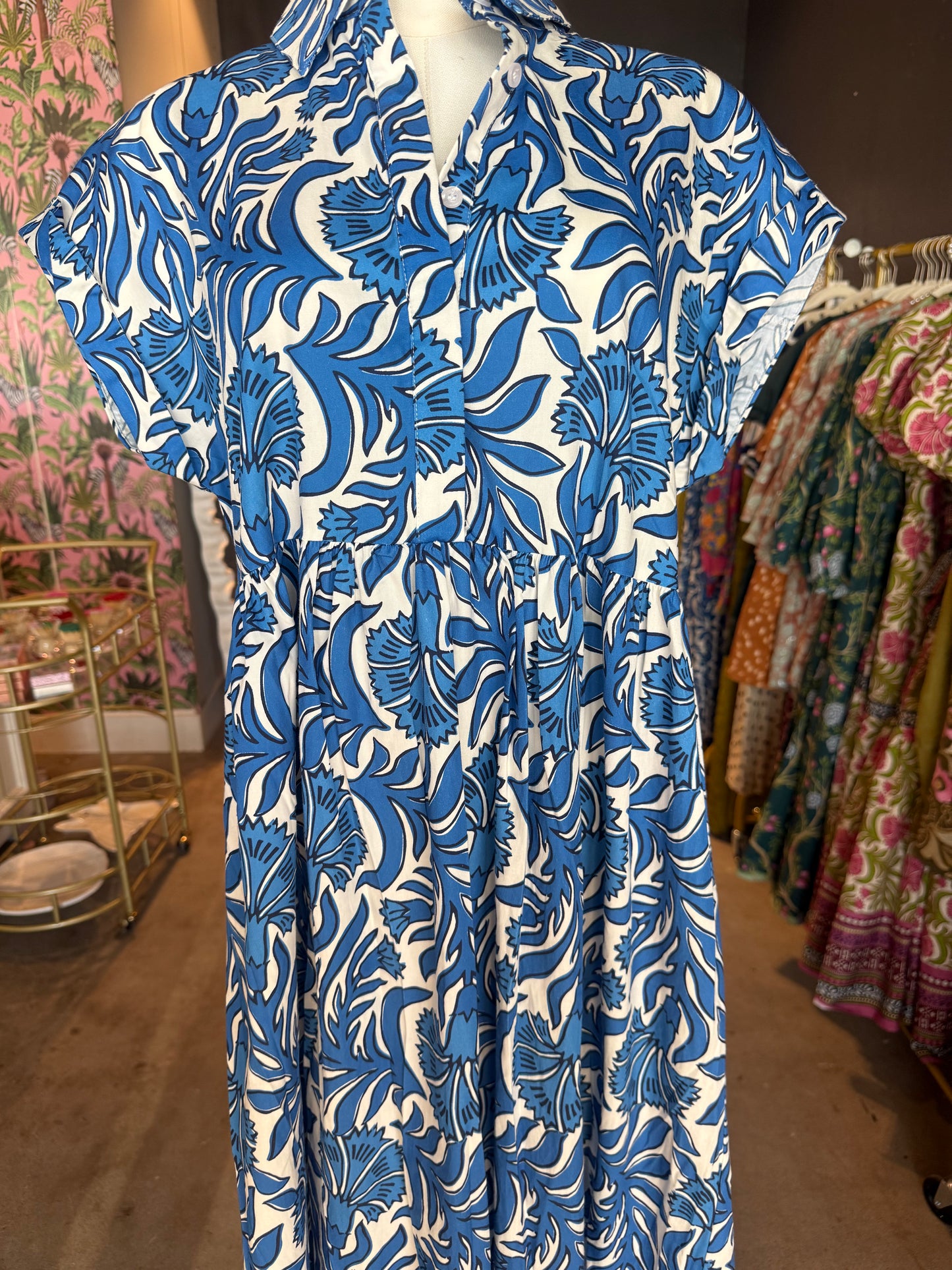 Ginger Blue Midi Dress