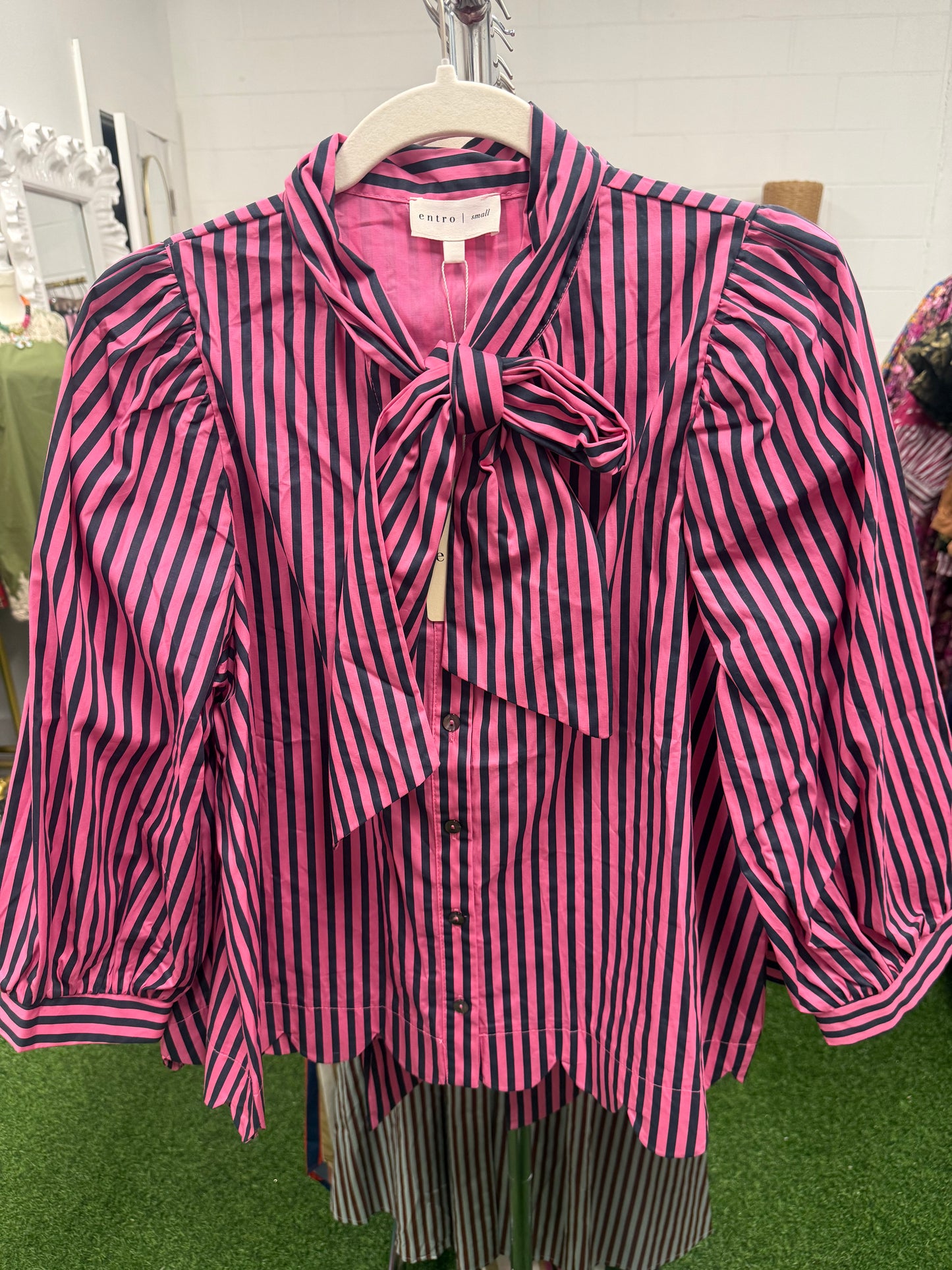 Zara Tie Neck Blouse
