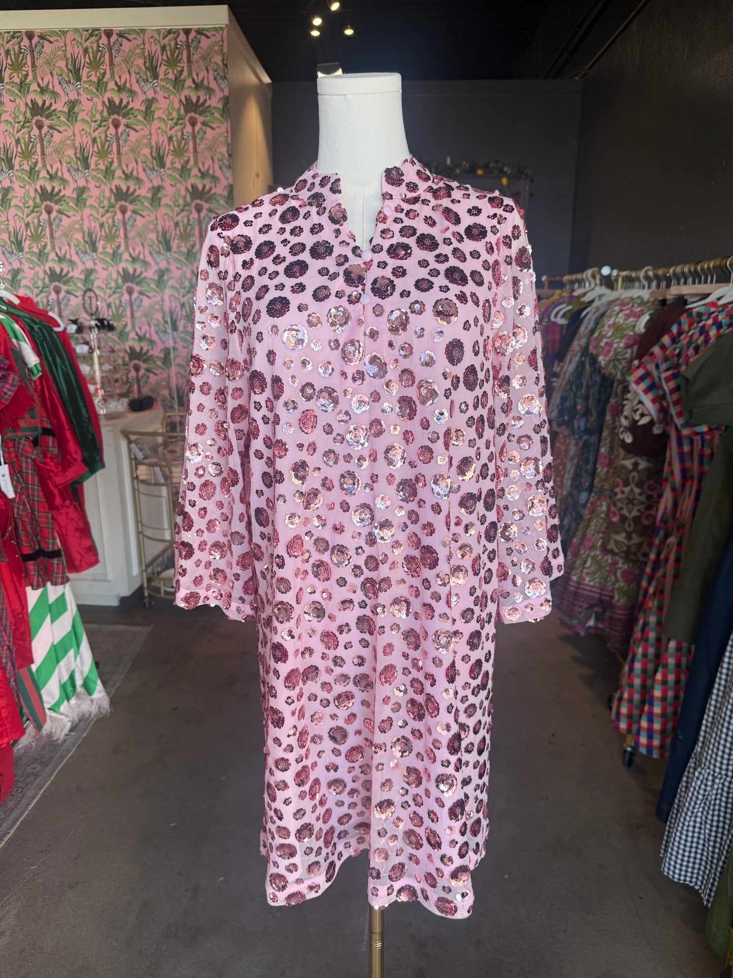 Margot Tunic Dress- Antique Rose
