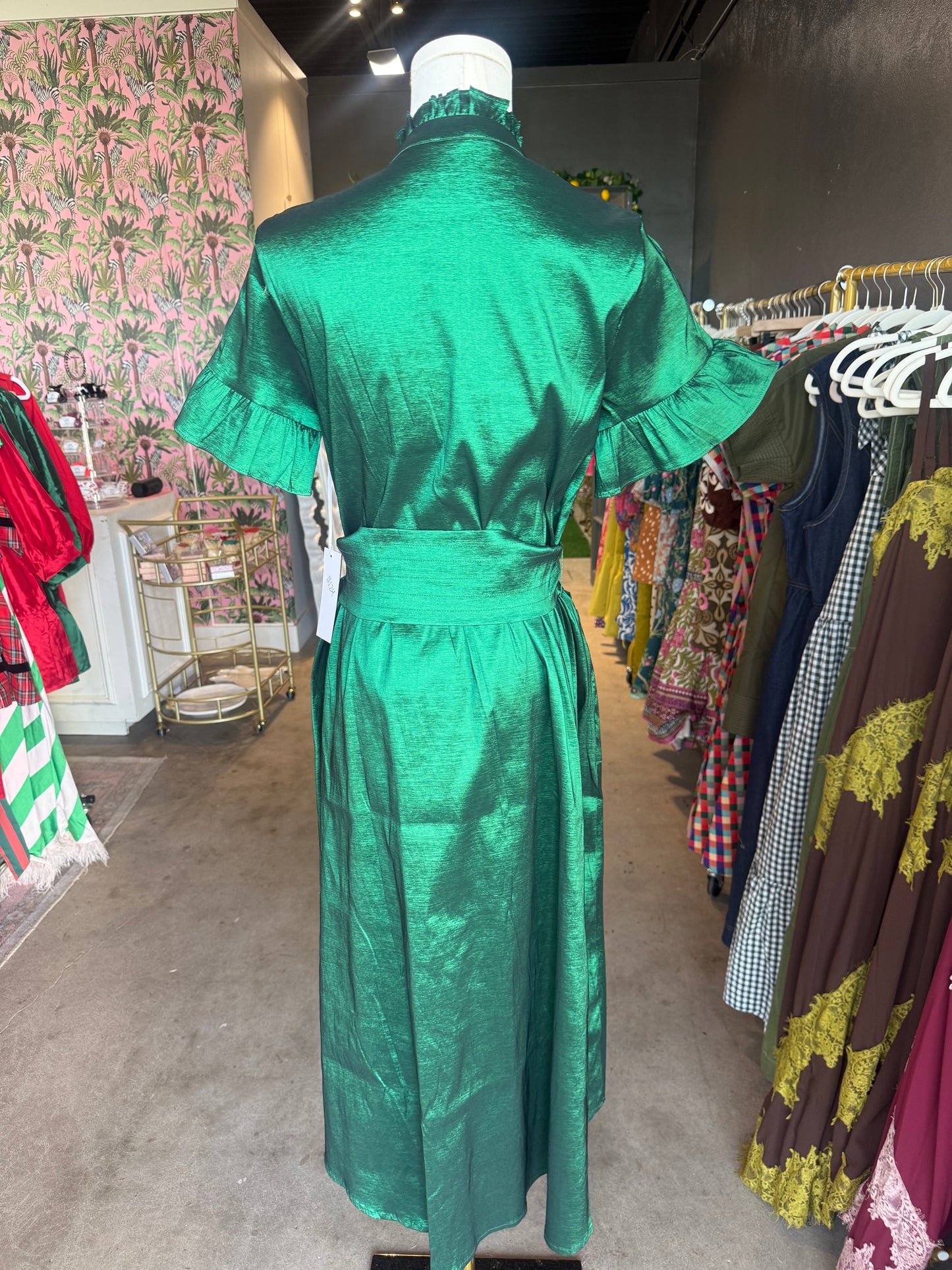Collin’s Midi Dress- Emerald