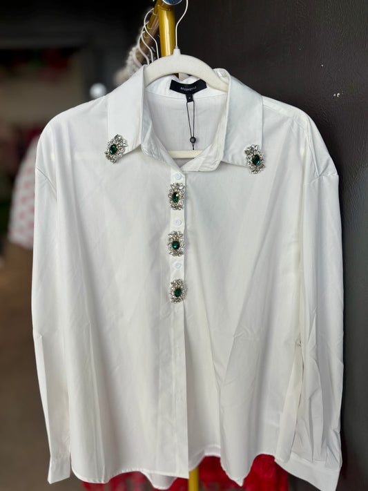 Jewel Button Blouse