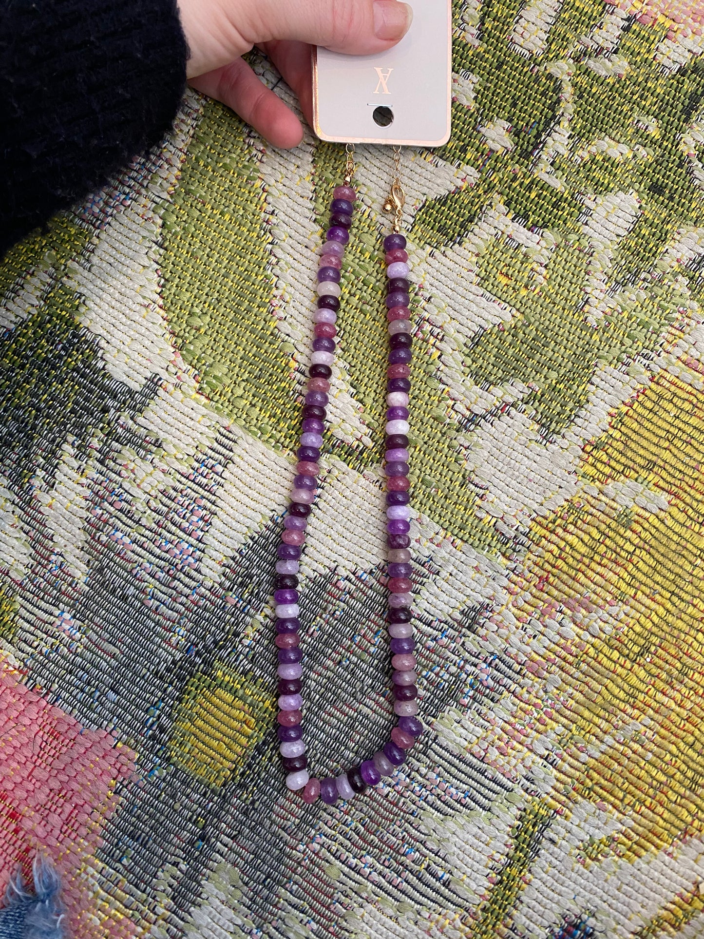 Purple Gemstone Necklace