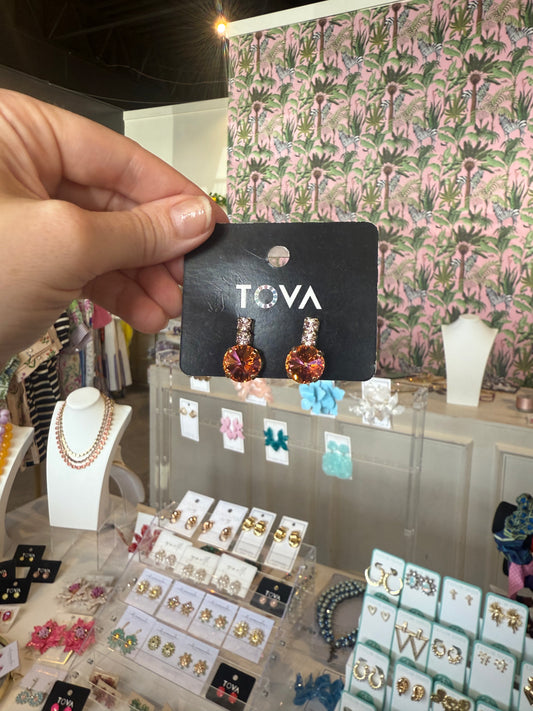 TOVA- Dee Earrings Rose