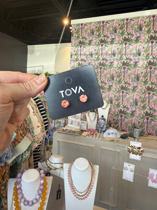 TOVA- Oakland Studs Peach Matte