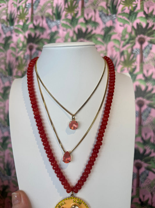 TOVA- Talia Necklace Light Peach Matte