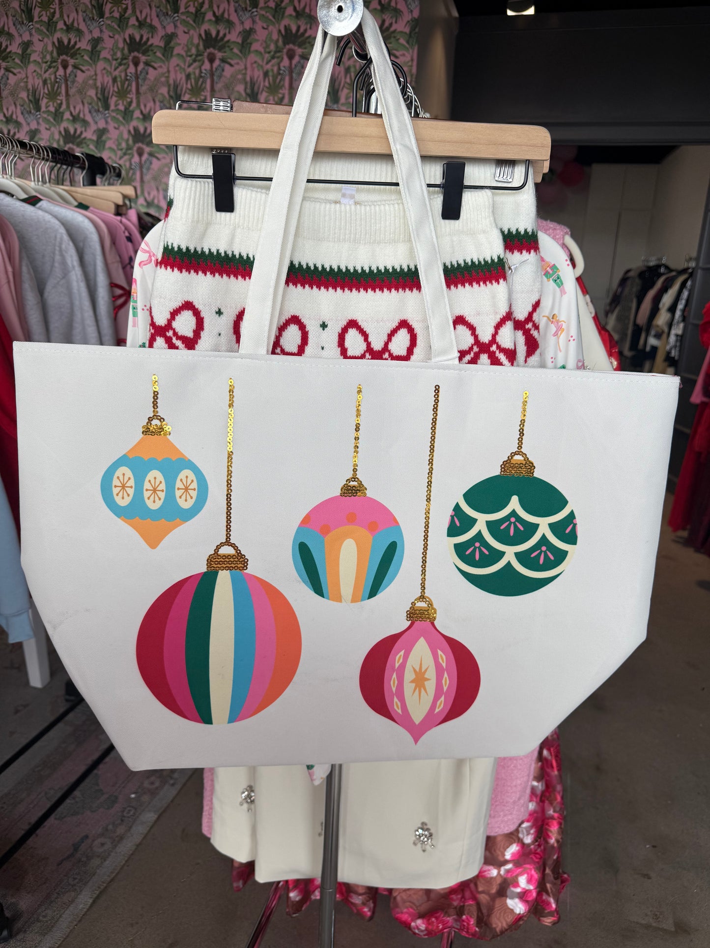 Sequin Ornament Gifting Tote