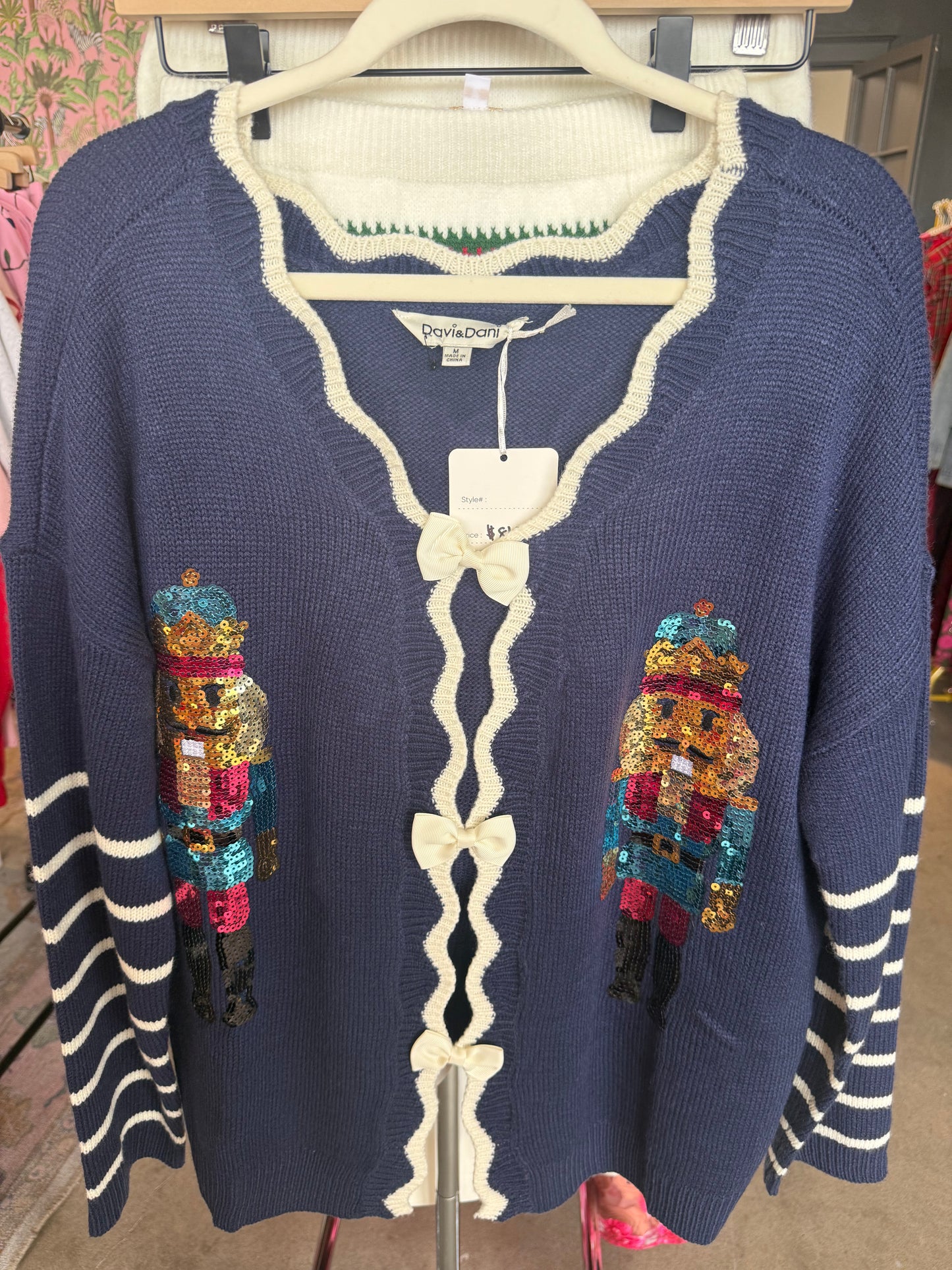 Sequin Nutcracker Cardigan